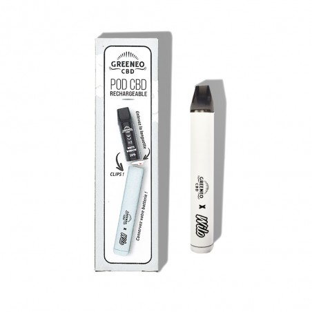 Vape pen CBD 10% White Window | GREENEO sans nicotine