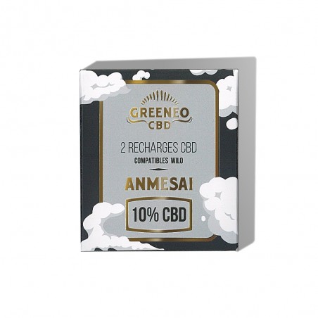 Cartouche e-liquide CBD 10% Anmesai - 2 pcs | GREENEO sans nicotine