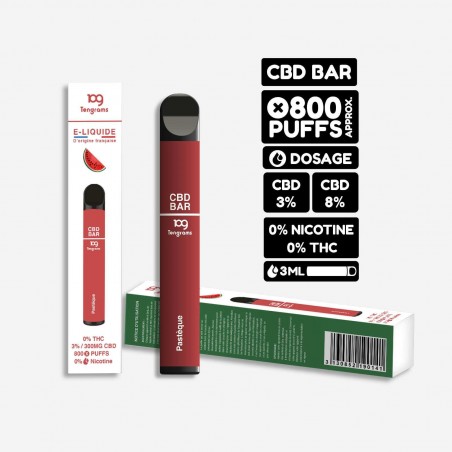 Puff Tengrams 300mg CBD Pastèque 800 bouffées