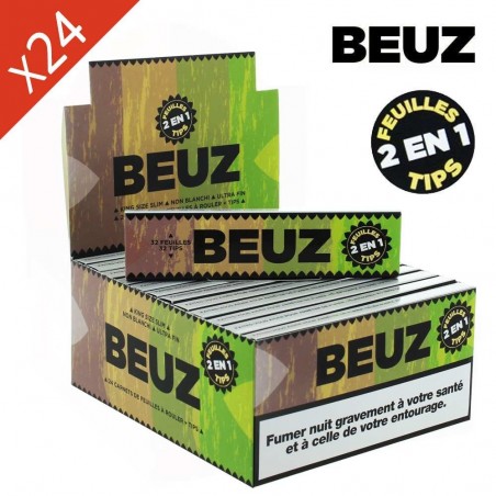 Boite de 24 carnets Beuz Brown Slim King Size + Filtres