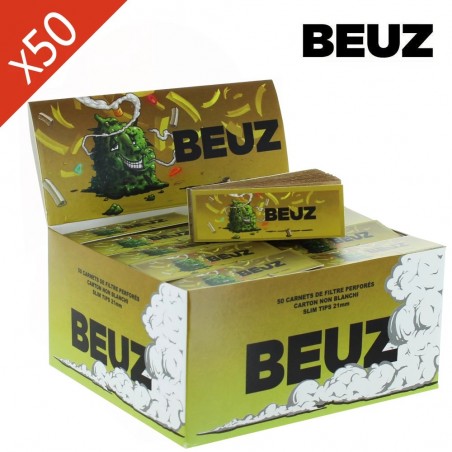 Boîte de 50 carnets de filtres perforés Brown Buds BEUZ