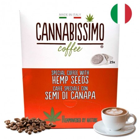 Dosettes Café aux Graines de Chanvre Cannabissimo - 25 dosettes