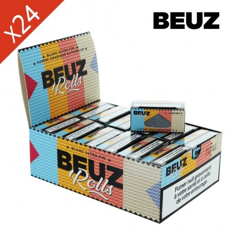 Boite de 24 Rouleaux de feuille Slim BLANC Ultra Fin BEUZ