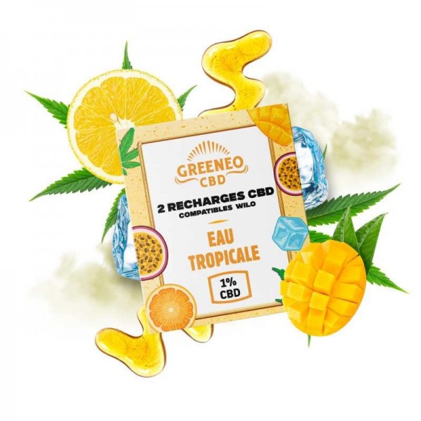 Cartouches CBD EAU TROPICALE - 2 pcs | GREENEO