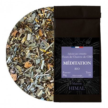 Tisane CBD bio méditation - en vrac | MAISON HIMAL