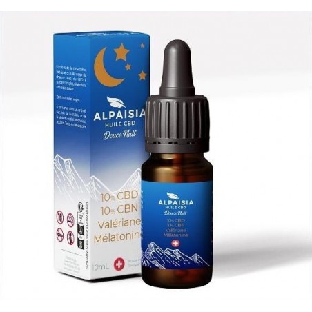 Huile CBD 10% full spectrum douce nuit | ALPAISIA