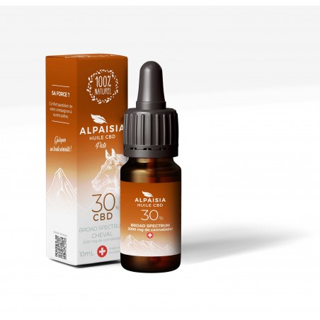 Huile CBD 30% broad spectrum cheval | ALPAISIA