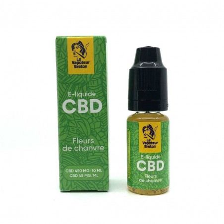 E-liquide CBD fleurs de chanvre 450mg | LE VAPOTEUR BRETON sans nicotine