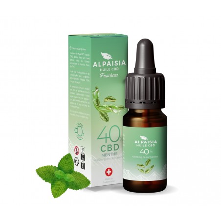 Huile CBD 40% broad spectrum menthe | ALPAISIA