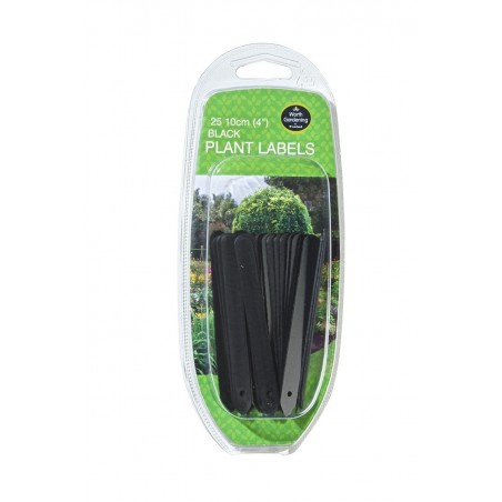 Étiquettes pour plantes noires 10cm lot de 25