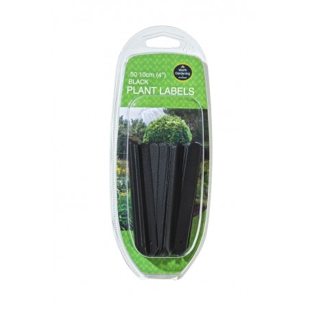 Étiquettes pour plantes noires 10cm lot de 50